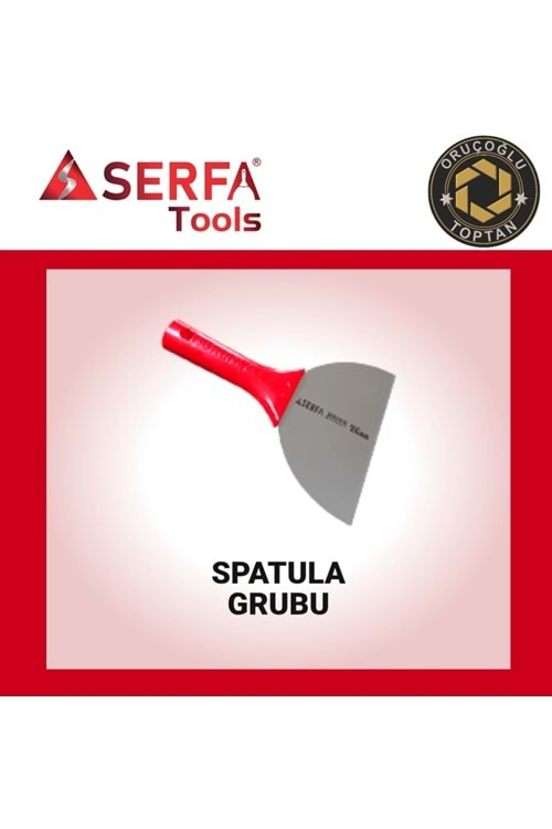 SERFATOOLS - PLASTİK SAPLI KAZIMA SPATULASI 14 CM (SİYAH)