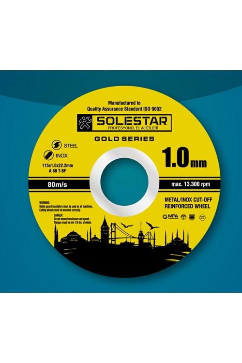 İNOX KESİCİ TAŞ (115x1.0x22mm)(STR2018)(SOLESTAR)