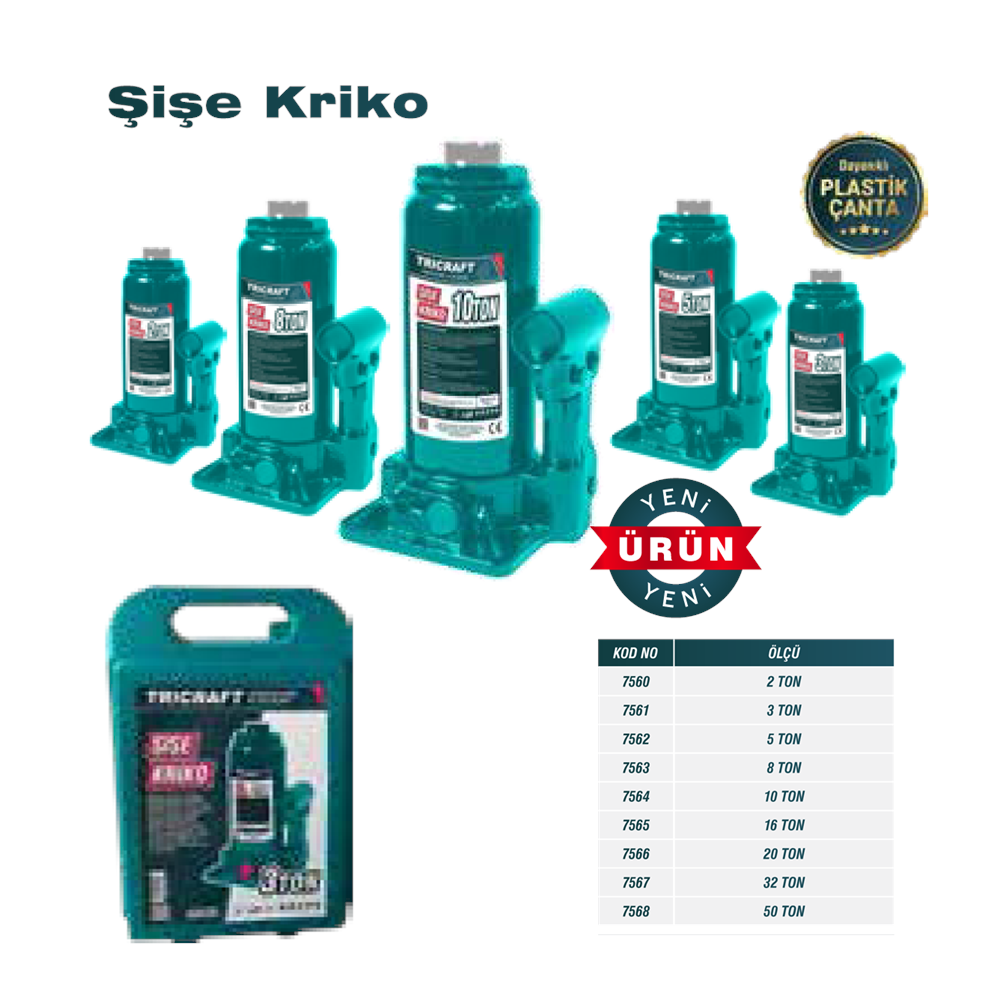 (7560)-(TRİCRAFT) ŞİŞE KRİKO (2 TON)
