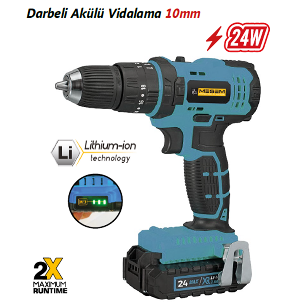 10MM DARBELİ AKÜLÜ VİDALAMA 24 W (946)