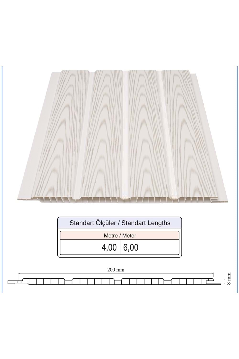 FUGALI- GRİ KIRÇILLI-(6.00 MT)- 20 CM TAVAN LAMBİRİ
