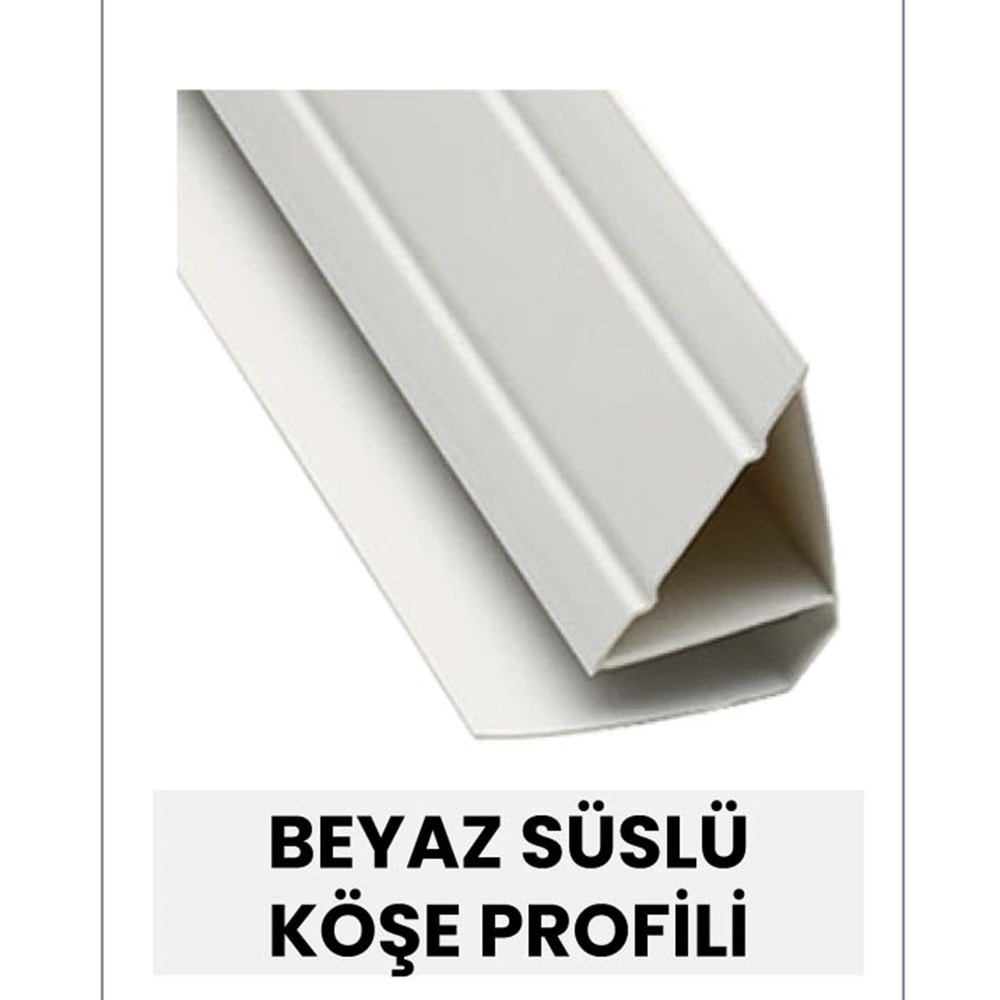 KÖŞE-LAMBİRİ SÜSLÜ KÖŞE PROFİLİ (BEYAZ)