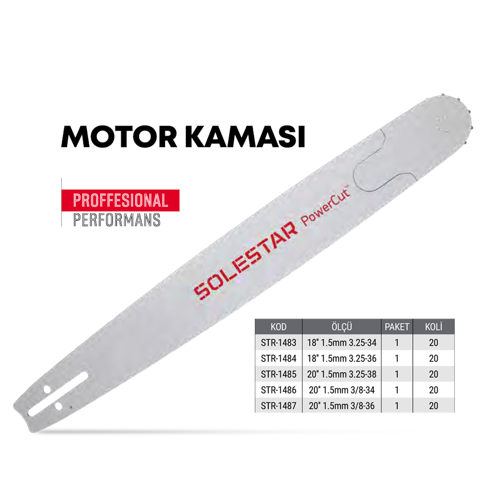 (STR1487)(SOLESTAR) MOTOR KAMASI (3.8/36 DİŞ)